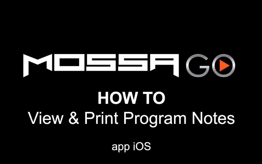 How to View & Print Program Notes app iOS