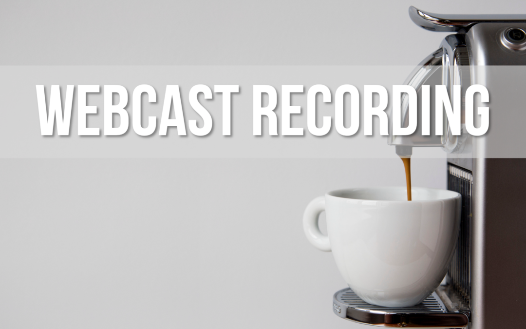 New Webcast: Goals Guides